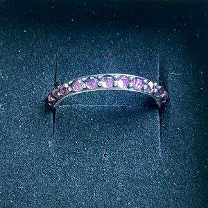 David Yurman Petite Pavé Ring with pink sapphires